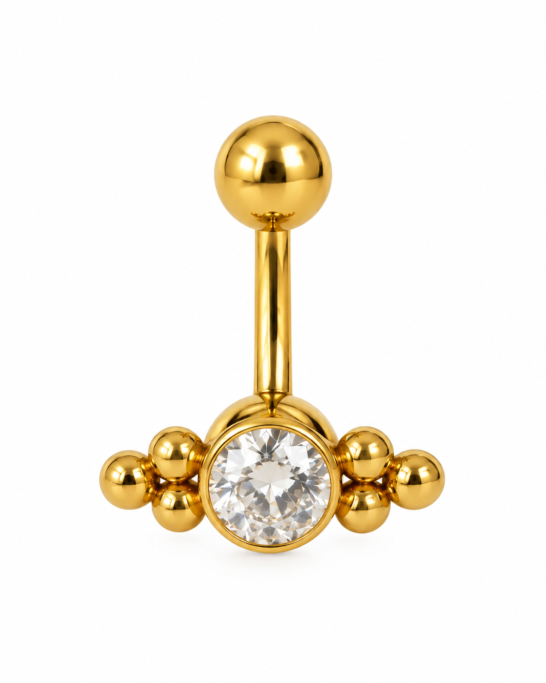 Piercing Brilhante e Bolinhas Dourado ou Prateado