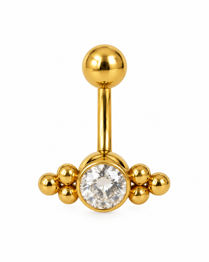 Piercing Brilhante e Bolinhas Dourado ou Prateado
