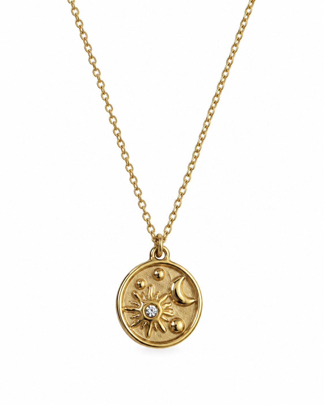 Colar Pendente Noite Dourado ou Prateado