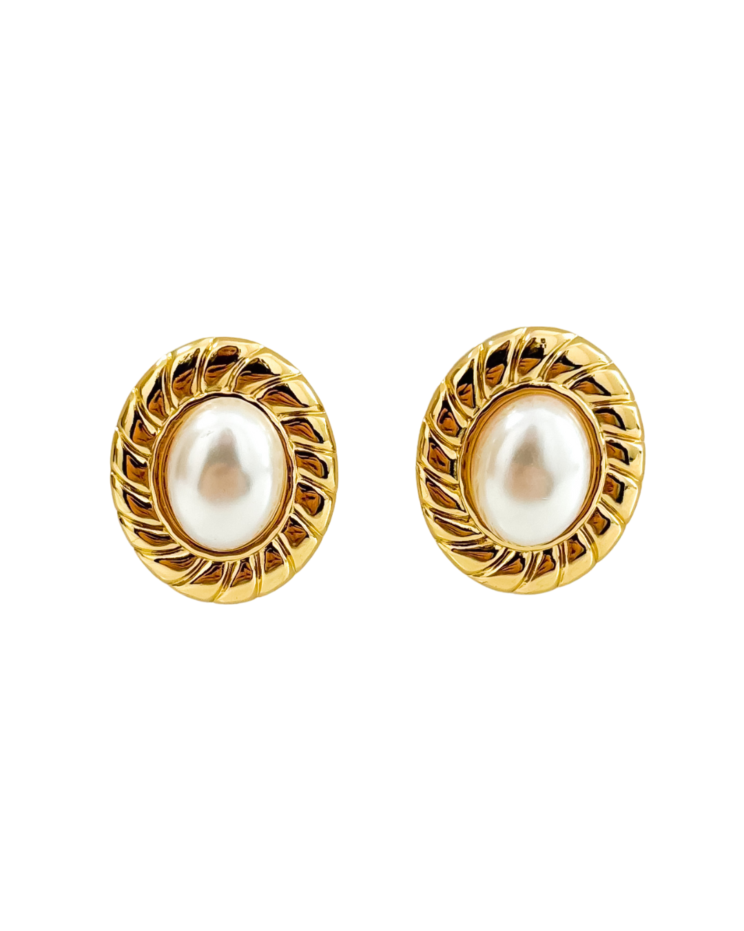 brincos perola dourado aço inox 316l