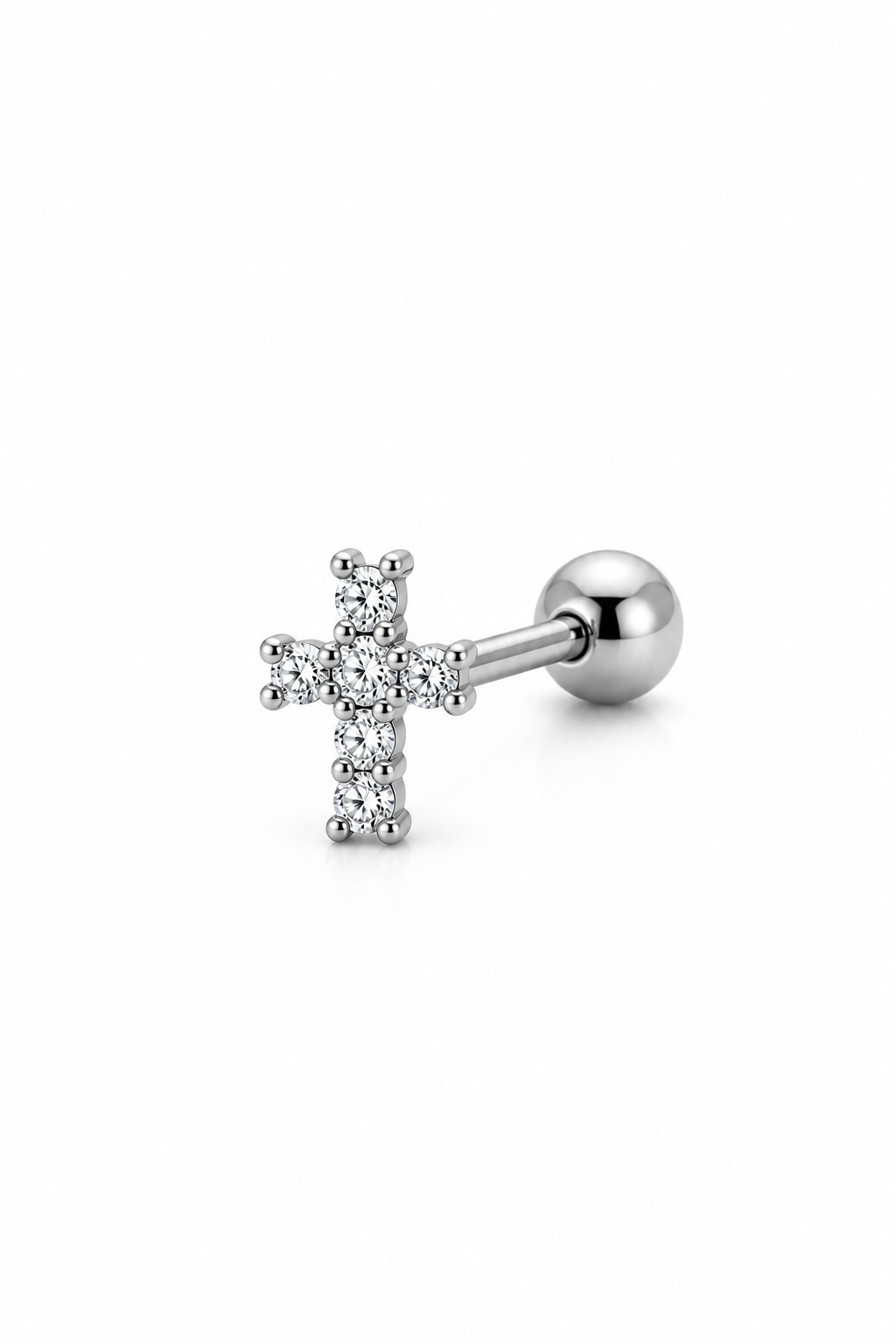 Piercing Cruz Prateado