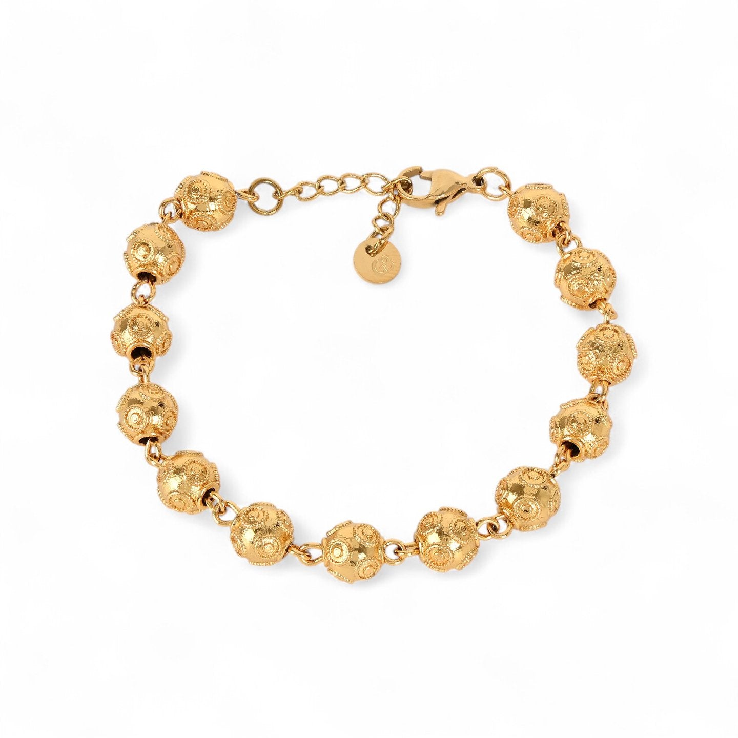 Pulseira Bola de Viana Banho de Ouro