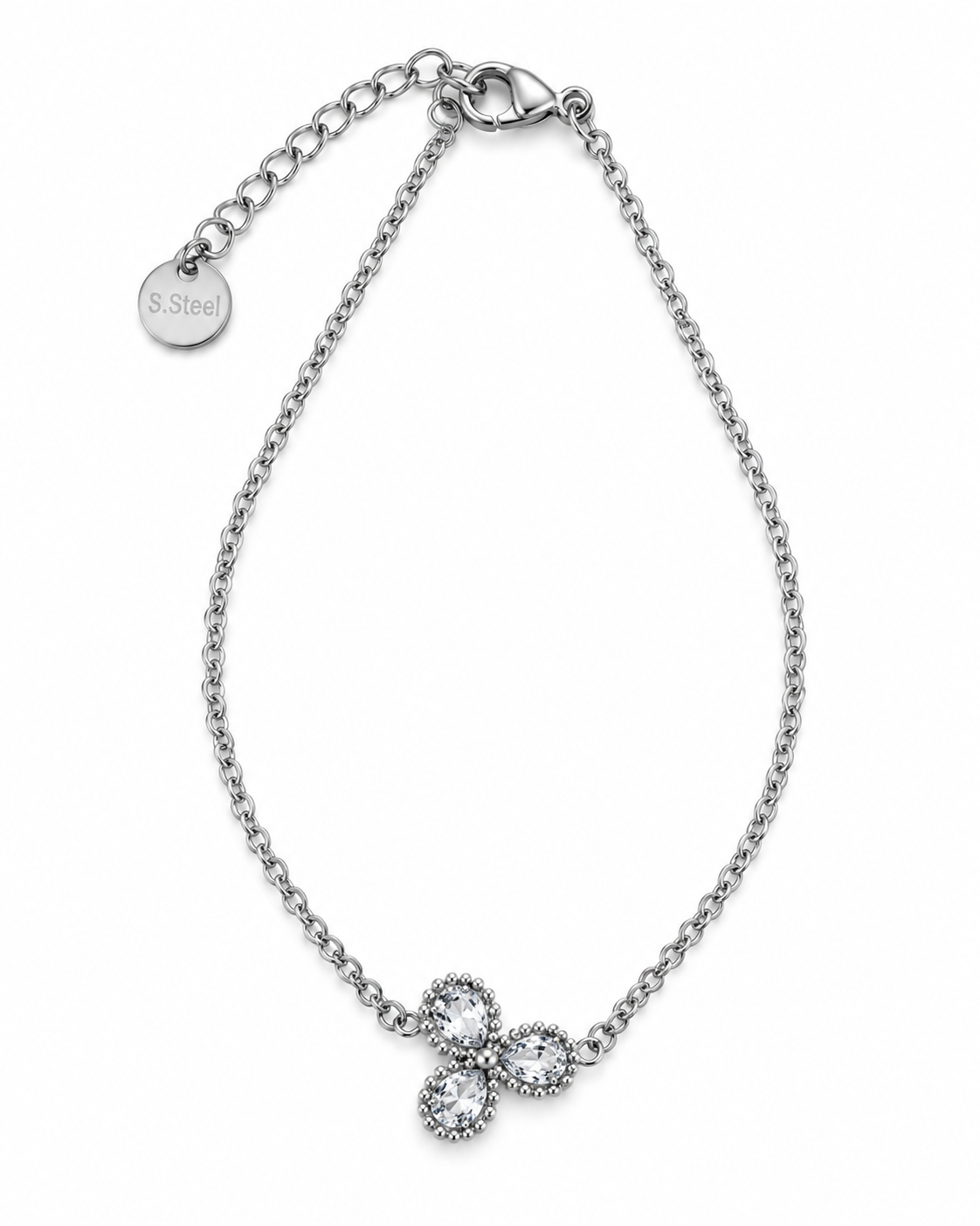 Pulseira 3 Brilhos Prateado