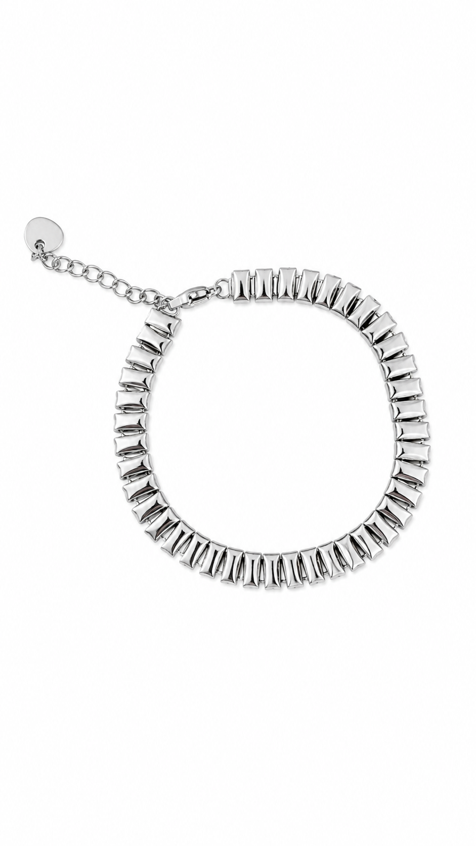 Pulseira Listrada Prateado