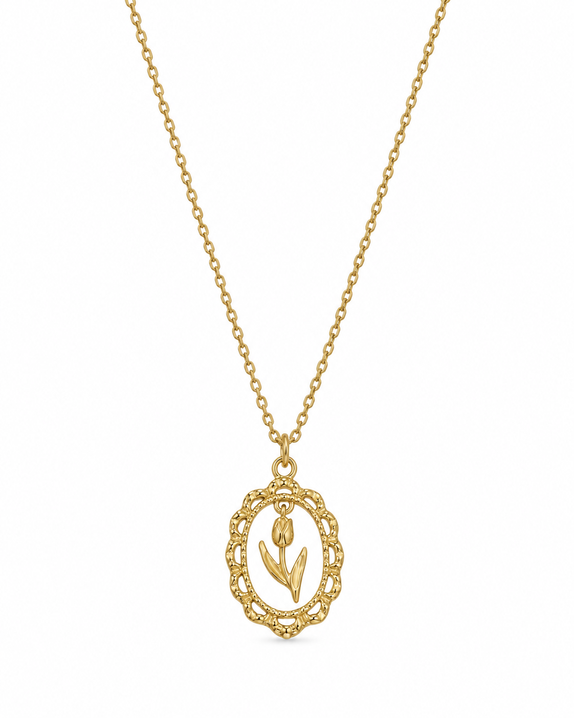 Colar Rosa Dourado ou Prateado