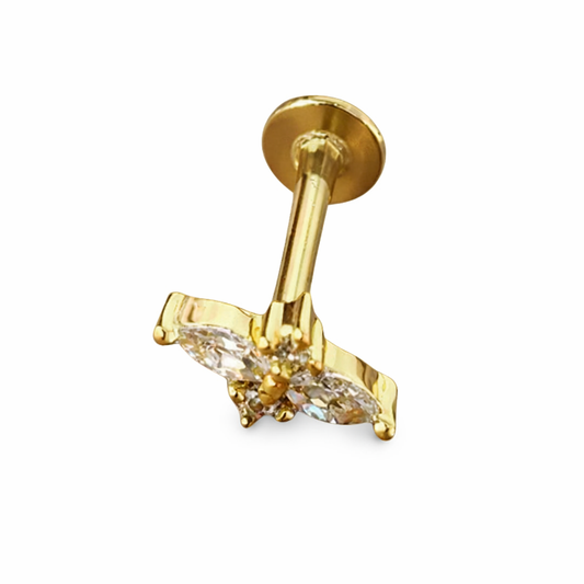 Piercing Cruz Dourado ou Prateado