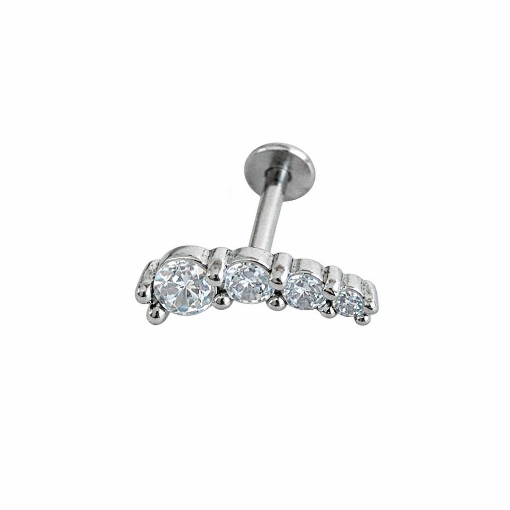 Piercing 4 Brilhantes Dourado ou Prateado
