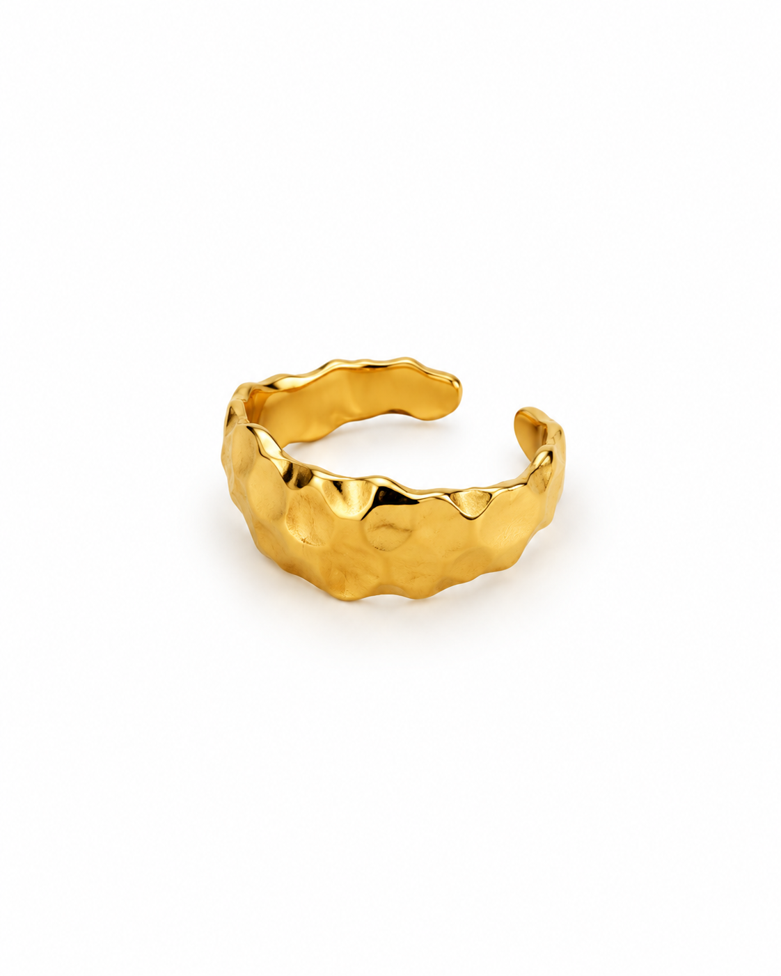Anel Irregular Dourado ou Prateado