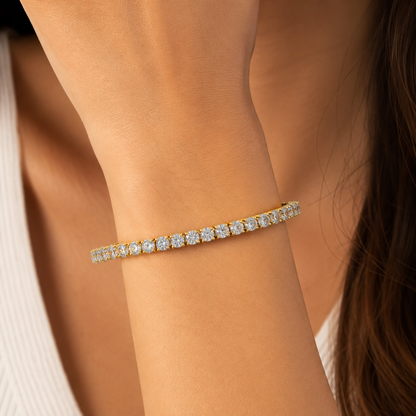 Pulseira Elástica Brilhantes Dourado ou Prateado