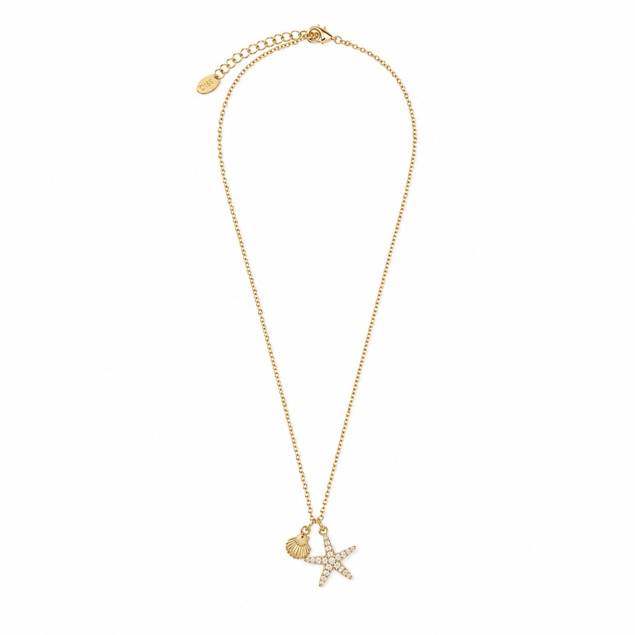Colar Estrela do Mar e Concha Dourado ou Prateado