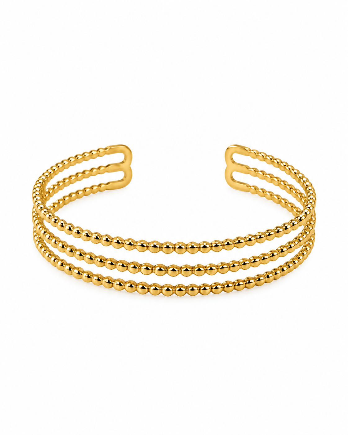 Pulseira Rígida Tripla Dourado ou Prateado