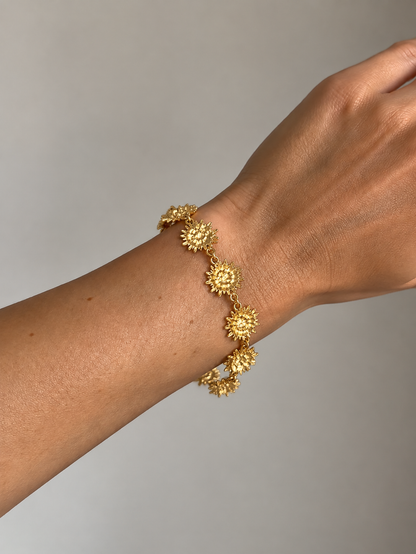 Pulseira Sol Dourado ou Prateado