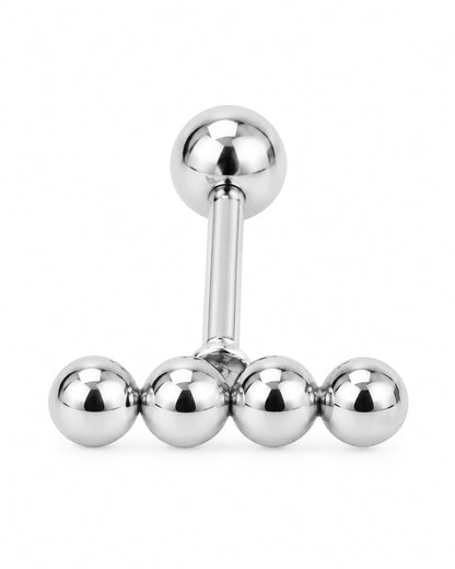 Piercing Travessão Bolinhas Dourado ou Prateado