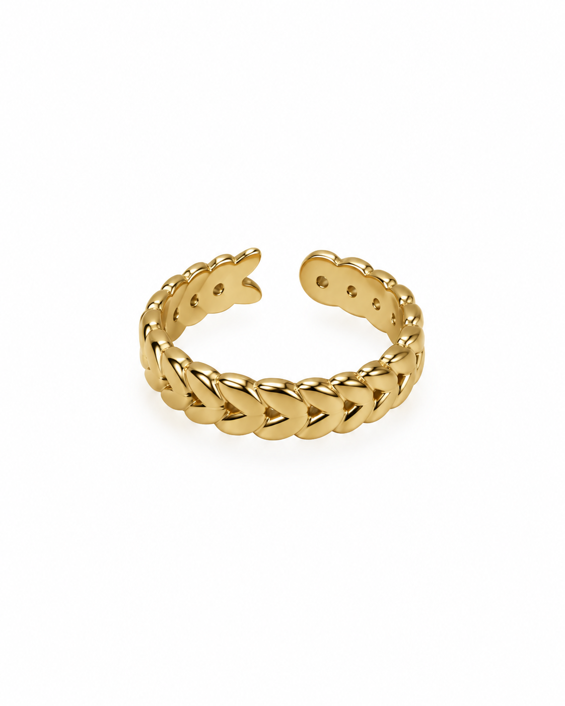 Anel Entrelaçado Dourado ou Prateado