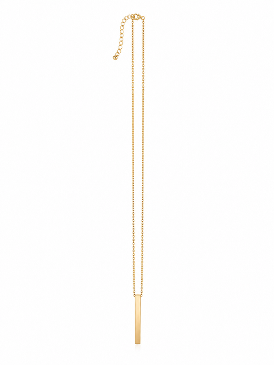 Colar Pendente Comprido Dourado