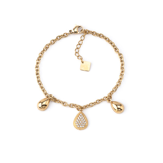 Pulseira Gotas Dourado ou Prateado