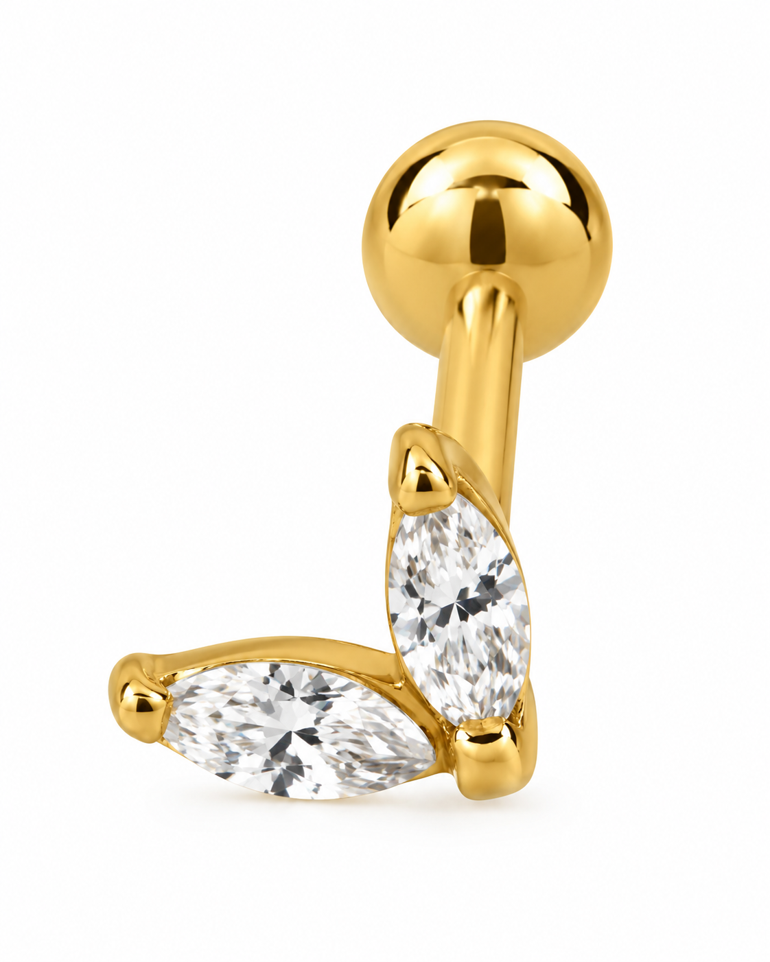 Piercing Mini Asas Dourado ou Prateado