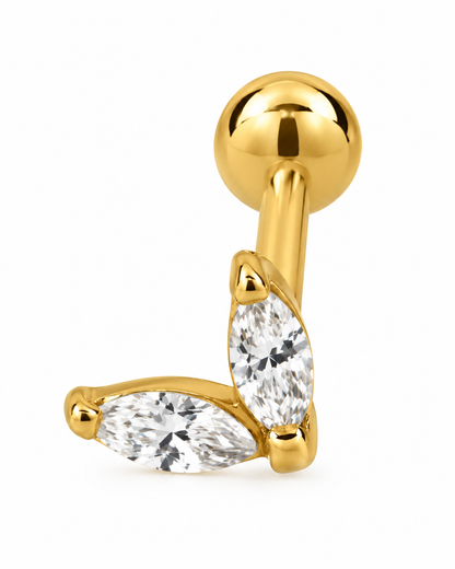 Piercing Mini Asas Dourado ou Prateado