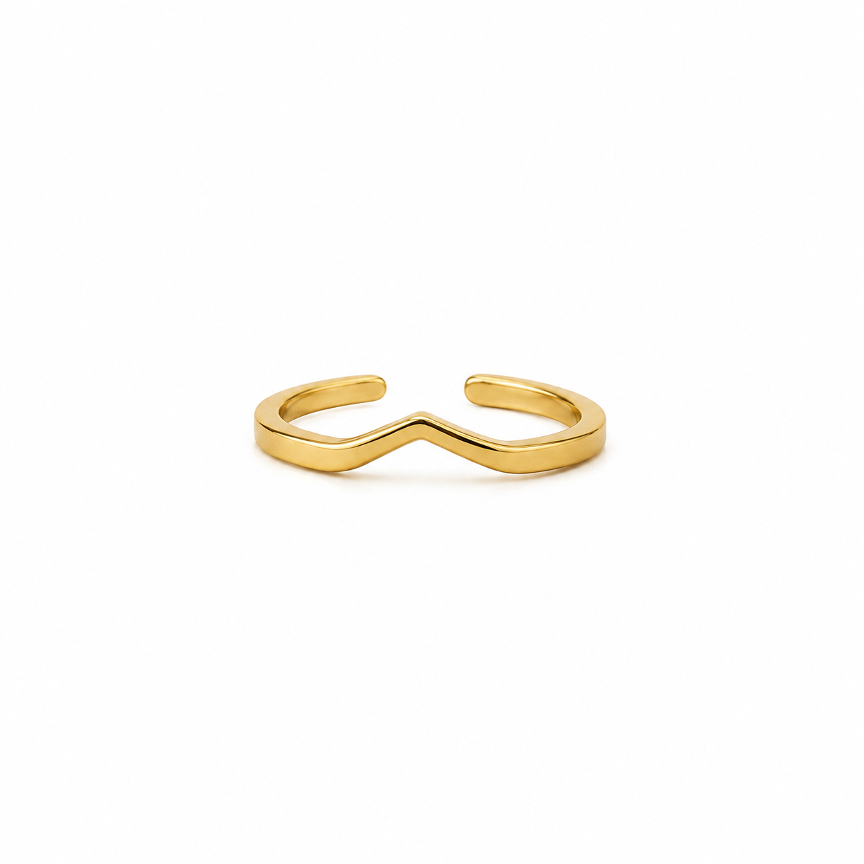 Anel Ajustável Tiara Dourado