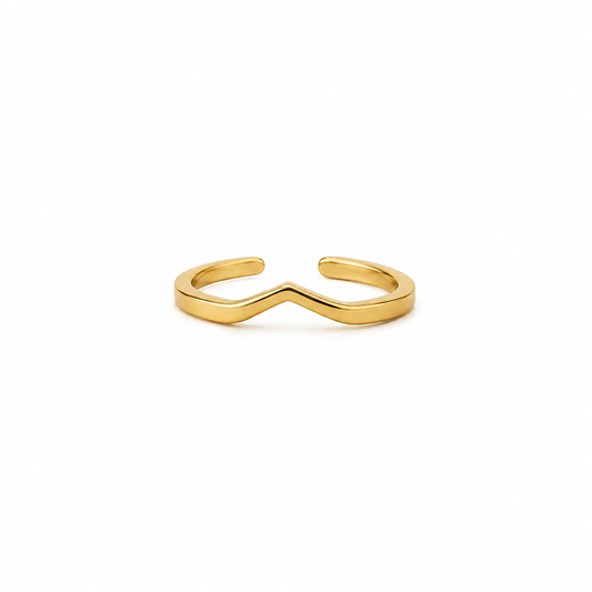 Anel Ajustável Tiara Dourado