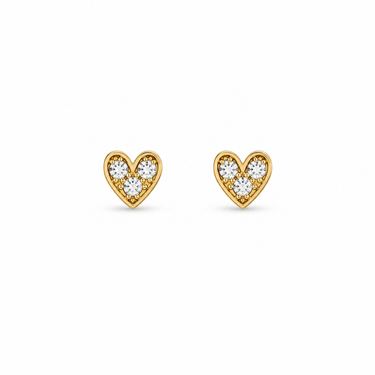 Brincos Mini Coração Dourado