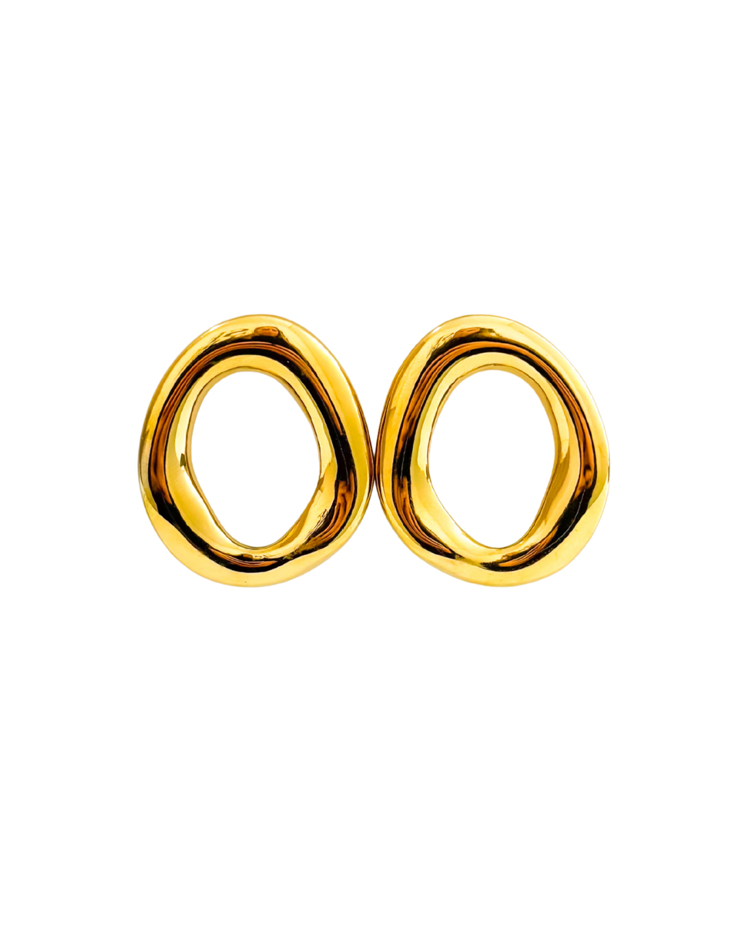 Brincos Irregulares Grandes Dourado