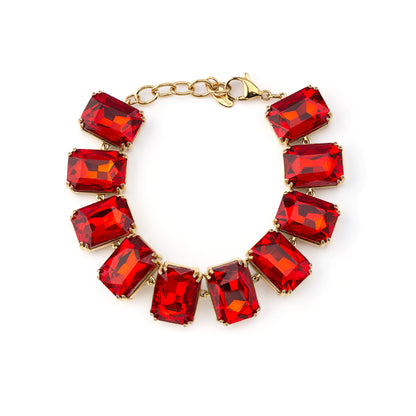 Pulseira Brilhantes Maxi Branco Vermelho ou Preto