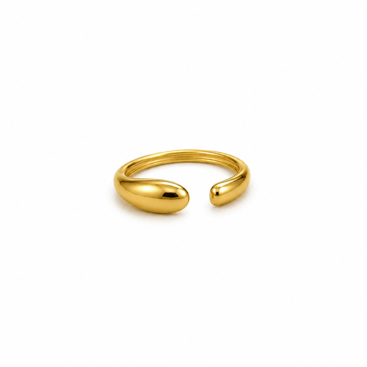 Anel Ajustável Simples Dourado
