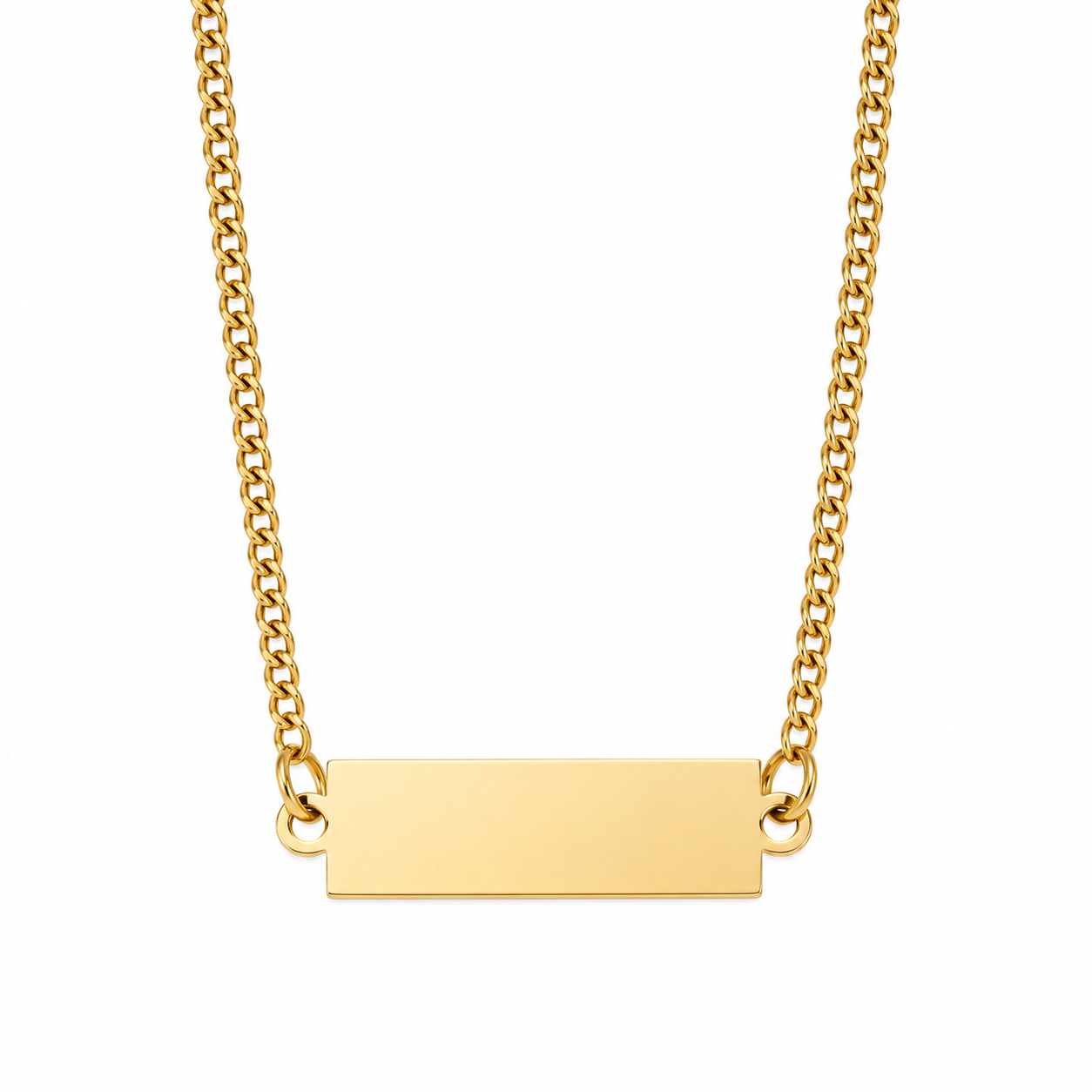 Pulseira em Aço com Gravação a Laser Dourado ou Prateado