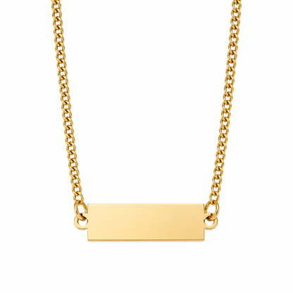 Pulseira em Aço com Gravação a Laser Dourado ou Prateado