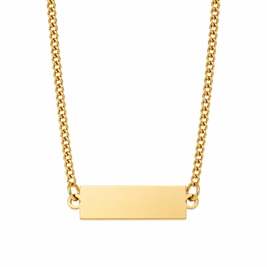 Pulseira em Aço com Gravação a Laser Dourado ou Prateado