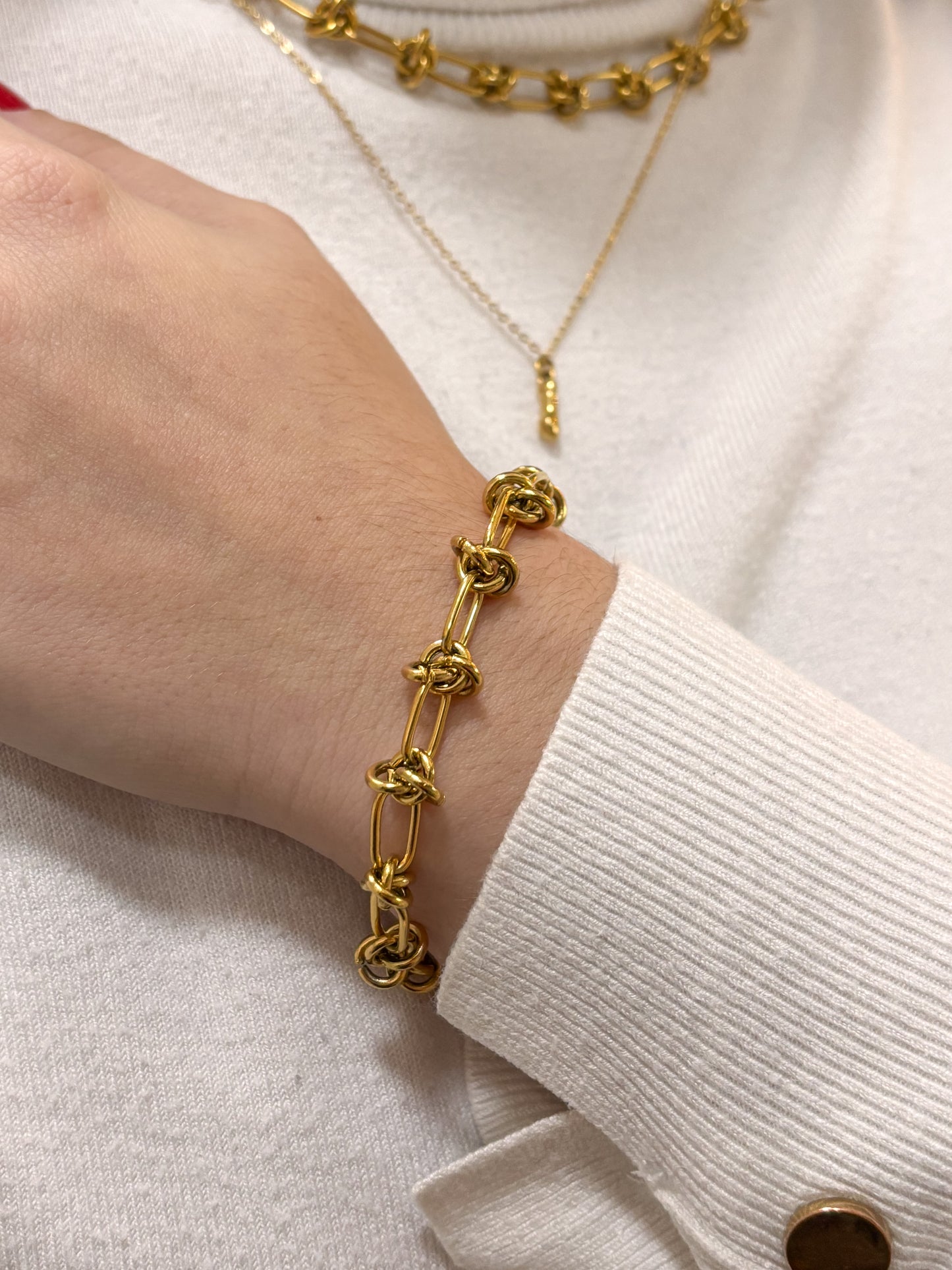 Pulseira Nós Dourado