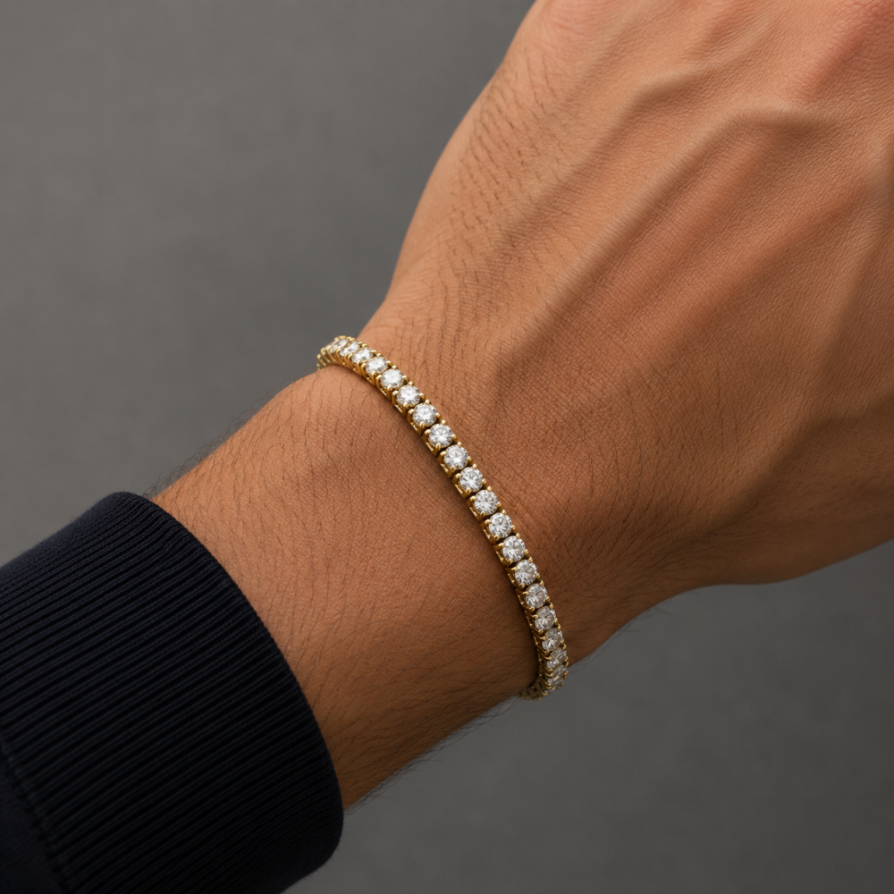 Pulseira Masculina Riviera Dourado ou Prateado