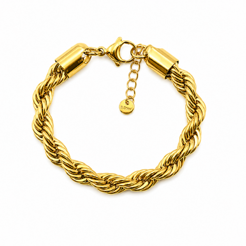 Pulseira Malha Torcida Maxi Dourado ou Mix