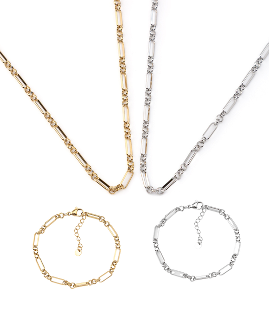 Conjunto Corrente Delicada Dourado ou Prateado