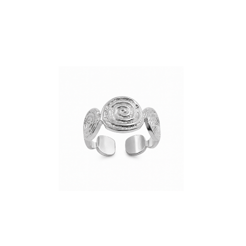 Anel Ajustável Espiral Dourado ou Prateado