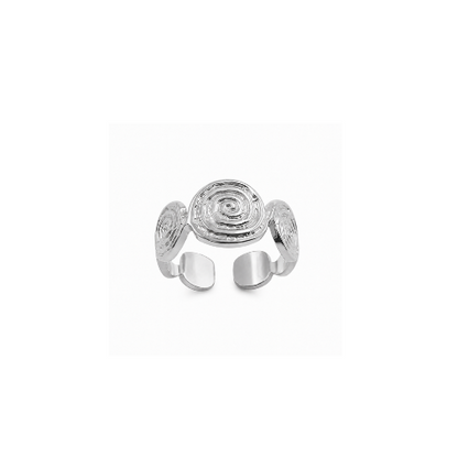 Anel Ajustável Espiral Dourado ou Prateado