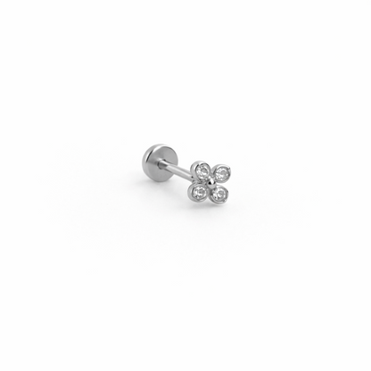 Piercing Mini Trevo Dourado ou Prateado