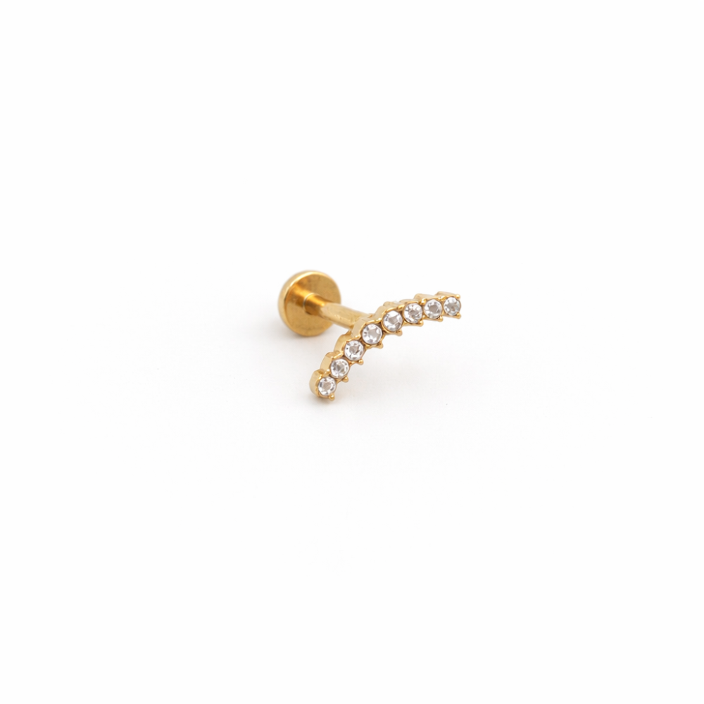 Piercing Curva Dourado ou Prateado