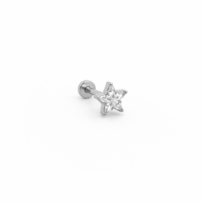 Piercing Estrela Dourado ou Prateado