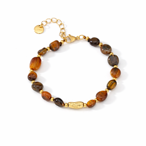 Pulseira Pedras Coloridas Dourado
