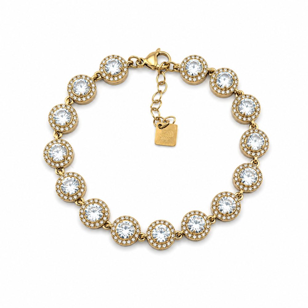 Pulseira Brilhantes Dourado ou Prateado
