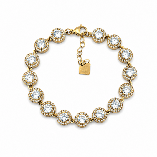 Pulseira Brilhantes Dourado ou Prateado