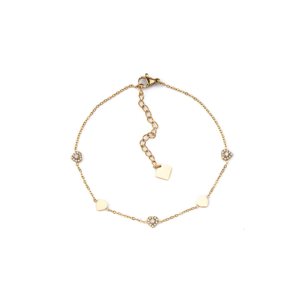 Pulseira de Pé Pendentes Dourado ou Prateado