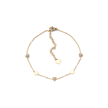 Pulseira de Pé Pendentes Dourado ou Prateado