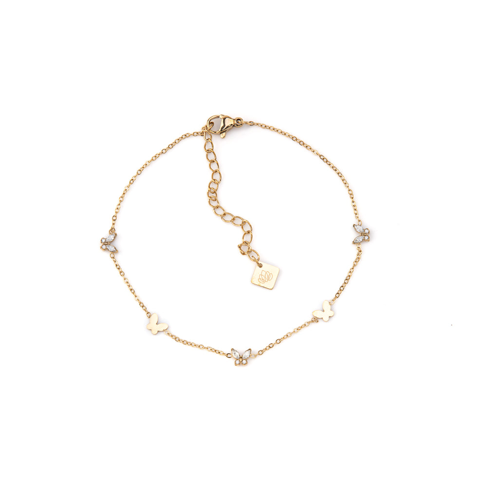 Pulseira de Pé Pendentes Dourado ou Prateado