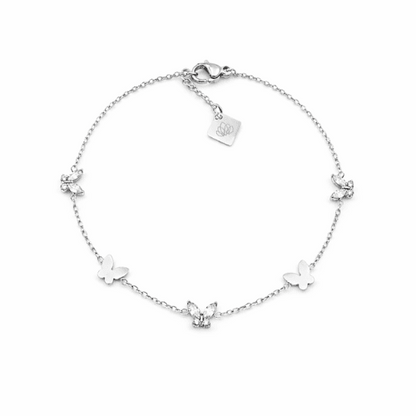 Pulseira Mini Borboletas Dourado ou Prateado