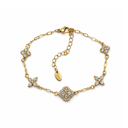 Pulseira Trevos Dourado ou Prateado