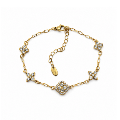 Pulseira Trevos Dourado ou Prateado