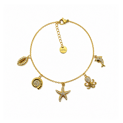 Pulseira Estrela do Mar Dourado